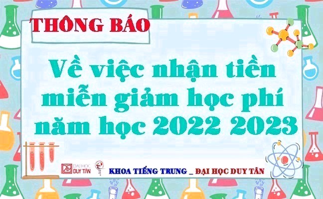 Thông báo nhận tiền miễn giảm học phí năm học 2022-2023