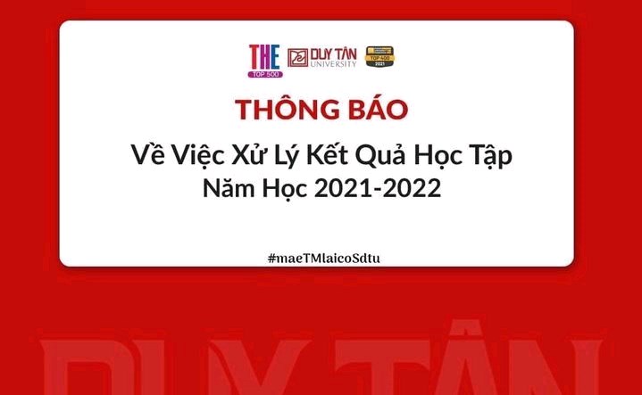 Xử lý kết quả học tập năm học 2020-2021