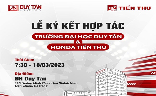 ĐĂNG KÝ THAY NHỚT XE HONDA MIỄN PHÍ  - Ngày Hội Ký Kết Hợp Tác - Honda Tiến Thu & Đại Học Duy Tân