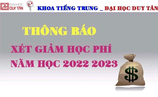 Thông báo về việc Xét giảm học phí năm học 2022-2023