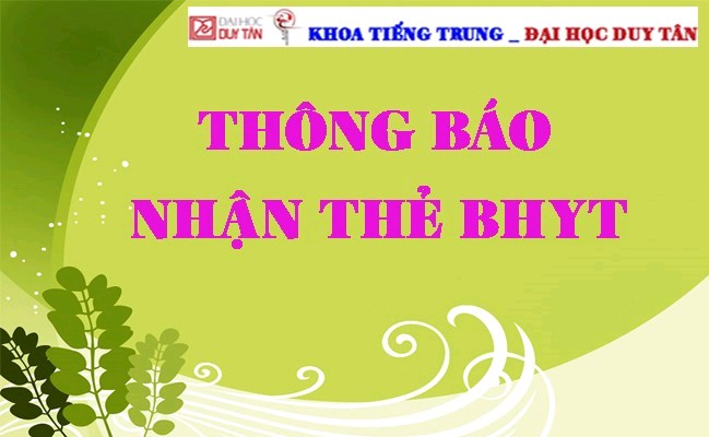 THÔNG BÁO NHẬN THẺ BHYT