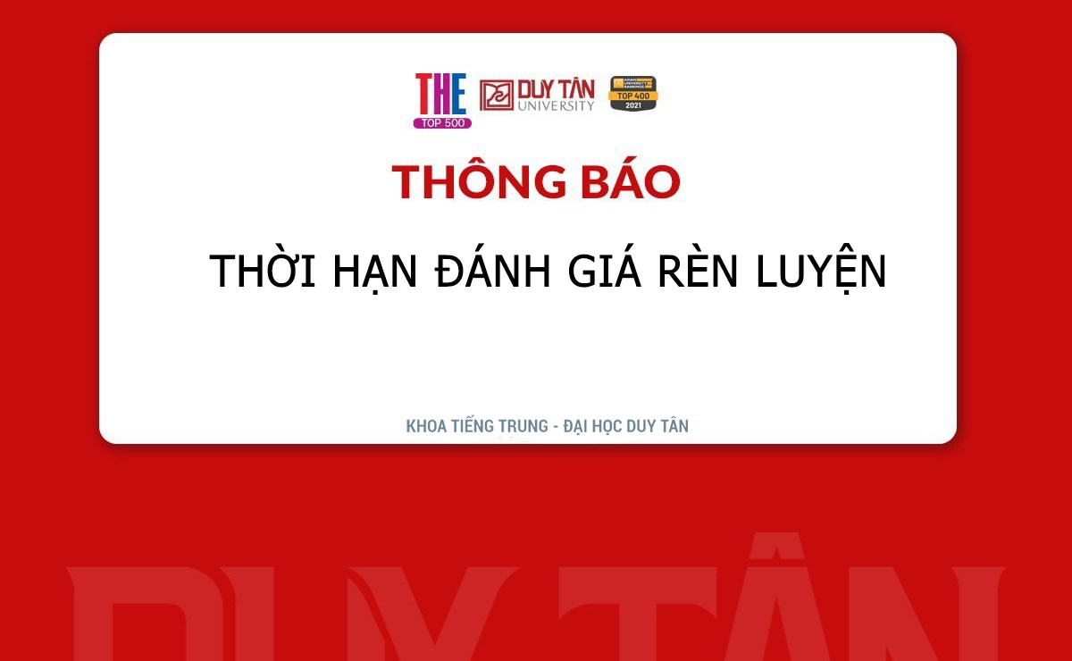 Thông báo về việc đánh giá rèn luyện sinh viên học kỳ II năm học 2020-2021