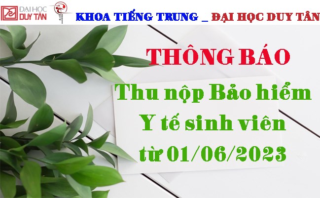 Thông báo thu nộp Bảo hiểm Y tế sinh viên từ 01/06/2023