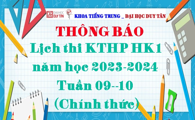 Lịch thi KTHP HK1 2023-2024 Tuần 09--10 (Chính thức)
