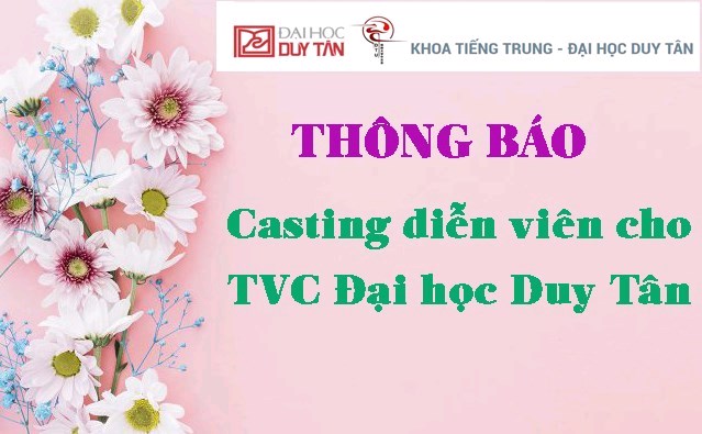 Thông báo Casting diễn viên cho TVC Đại học Duy Tân